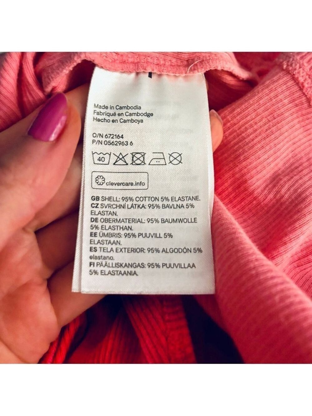 H&M Divided Pink Ribbed Crop Top - Picture 5 of 5